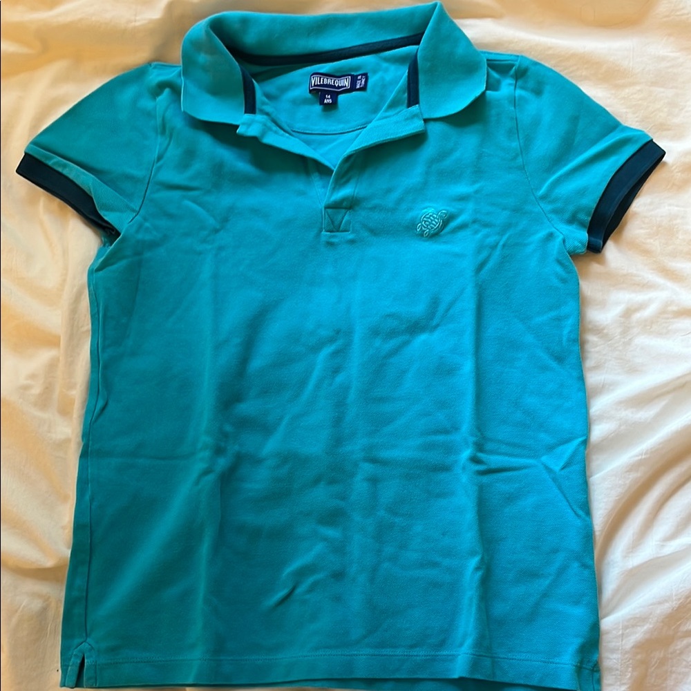 Vilebrequin Boys Teal Polo Shirt